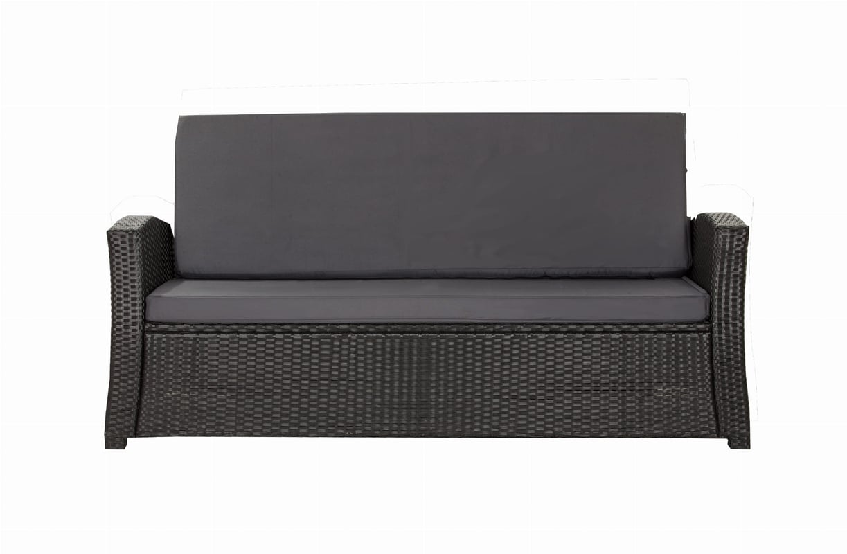 Komplet poduszkek na sofę rattanową 110x60x50cm Antracytowa Zestaw poduszek na meble ogrodowe technorattan poduszki na meble zdejemowany pokrowiec