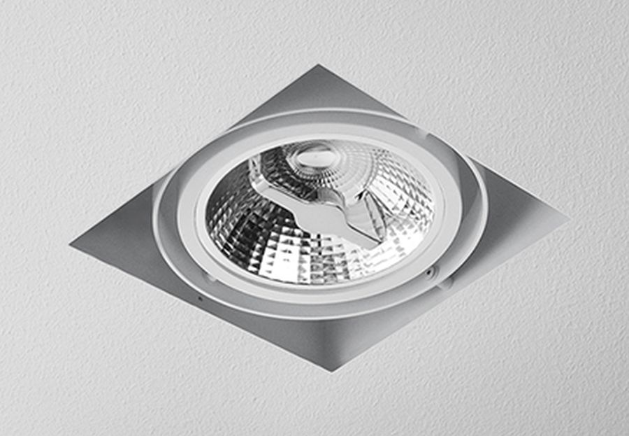 Aqform Squares lampa do zabudowy 1x50W biała struktura 37511-0000-U8-PH-13