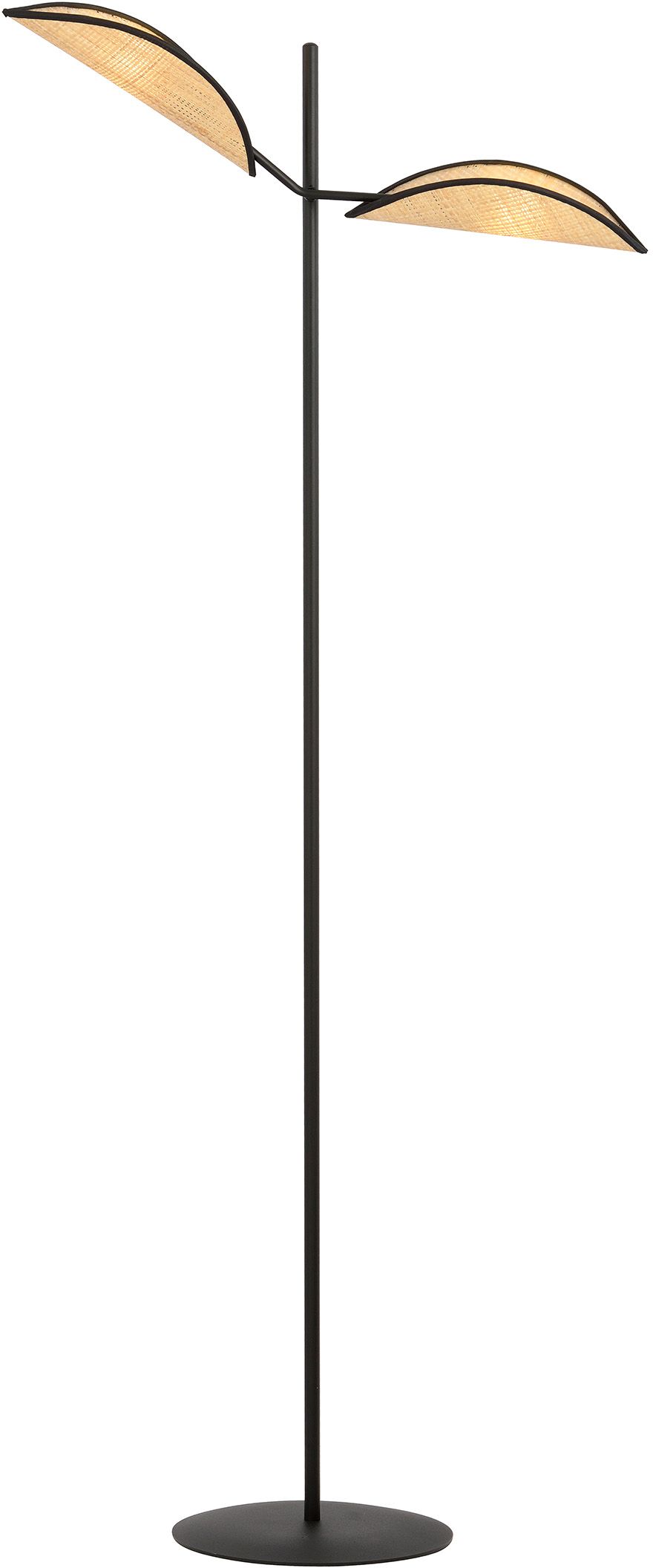 Emibig Vene lampa stojąca 2x10 W czarna-beżowa 1160/LP2