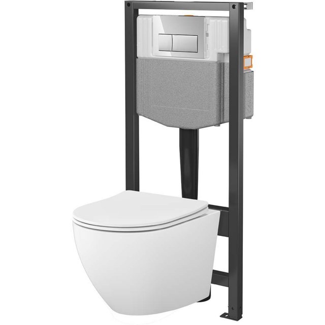 CERSANIT Zestaw podtynkowy SYSTEM 50 mech miska DESSE wirowa, deska,