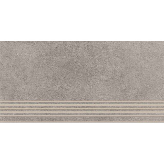 Gres szkliwiony stopnica BLEND light grey mat 29,8x59,8 gat. I