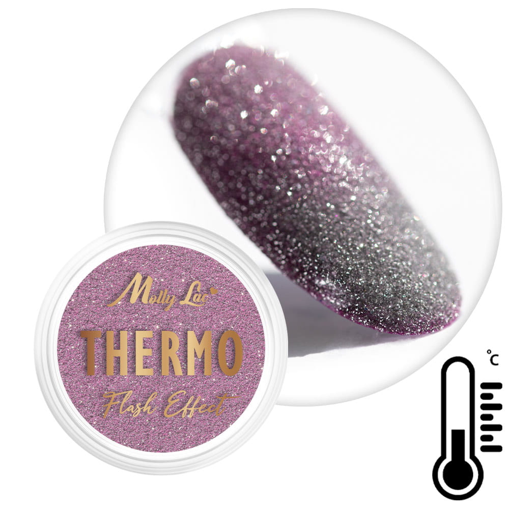 Pyłek do paznokci Thermo Flash Effect MollyLac 0,5 g Nr 2