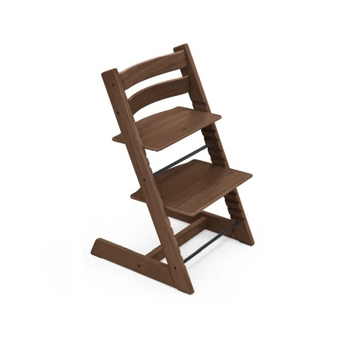 Stokke Tripp Trapp + Newborn Set - rosnące krzesełko do karmienia z zestawem dla noworodka-Oak Warm Brown-Grey