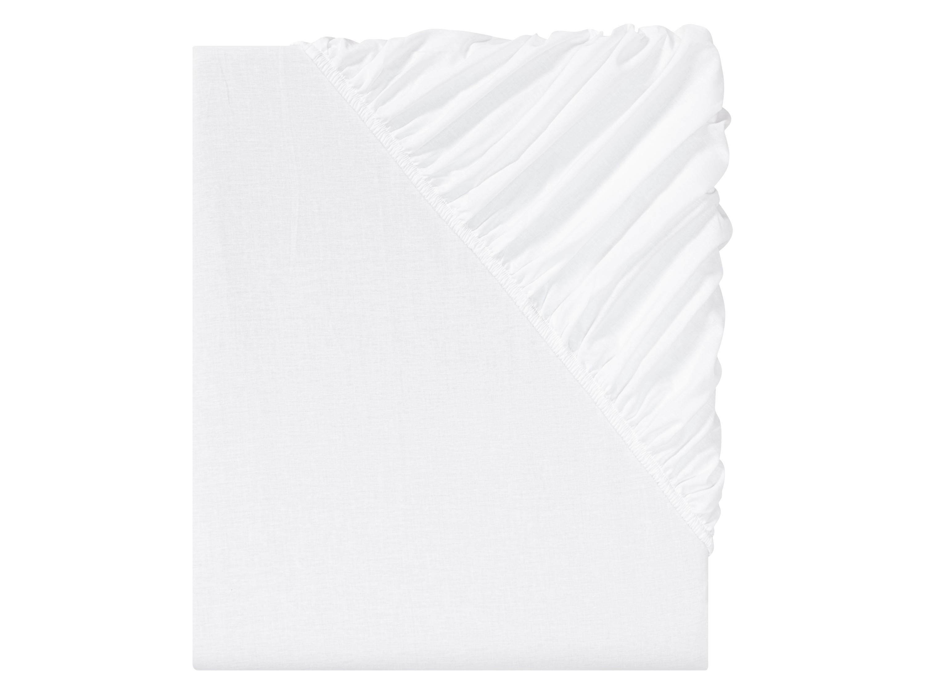 Livarno home Prześcieradło z perkalu, 90-100 x 200 cm 90-100 x 200 cm, Biały