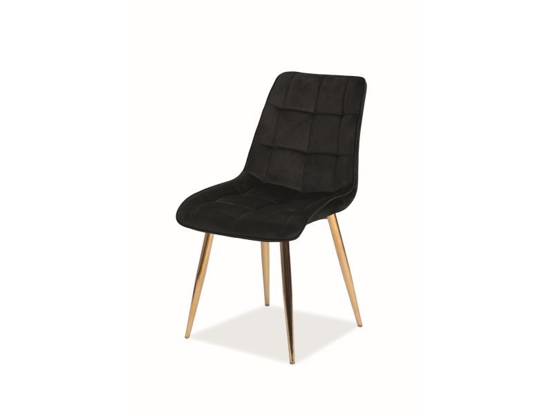 Krzesło Signal CHIC VELVET GOLD czarne 1 szt
