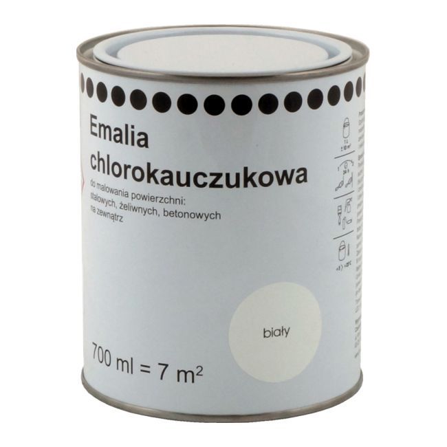 Emalia chlorokauczukowa 0,7 l biała