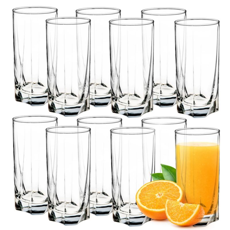 Szklanki KADAX 380ml Do Napojów Soku Zestaw 12szt