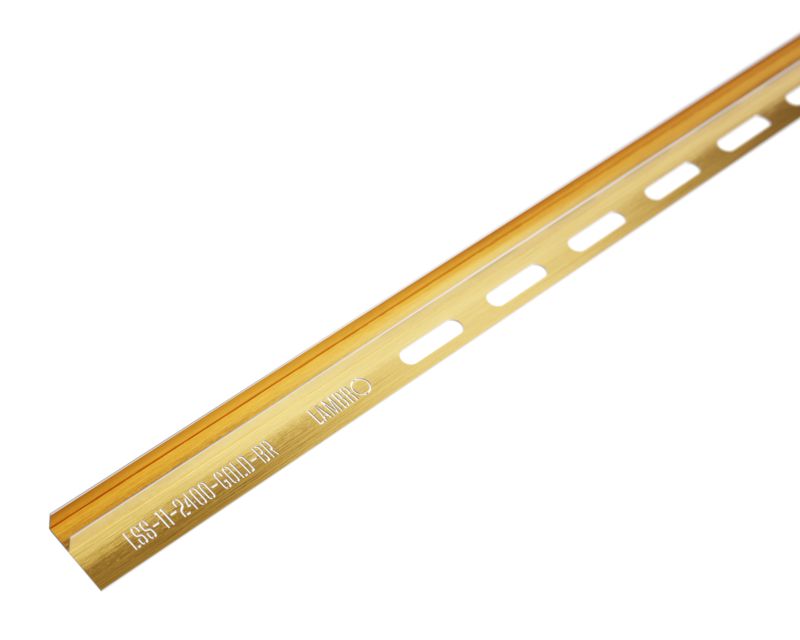 Llistwa brodzikowa ścienna do szkła lewa LSS Lambro złoty mat 240cm 1 szt.