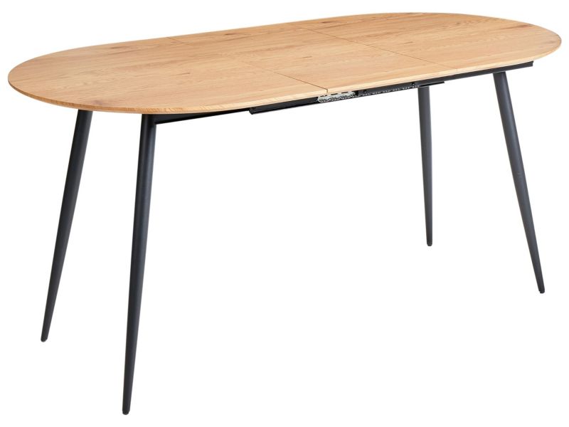 Stół do jadalni rozkładany CLAVET Jasnobrązowy 120/160 cm 80 cm 1 szt.