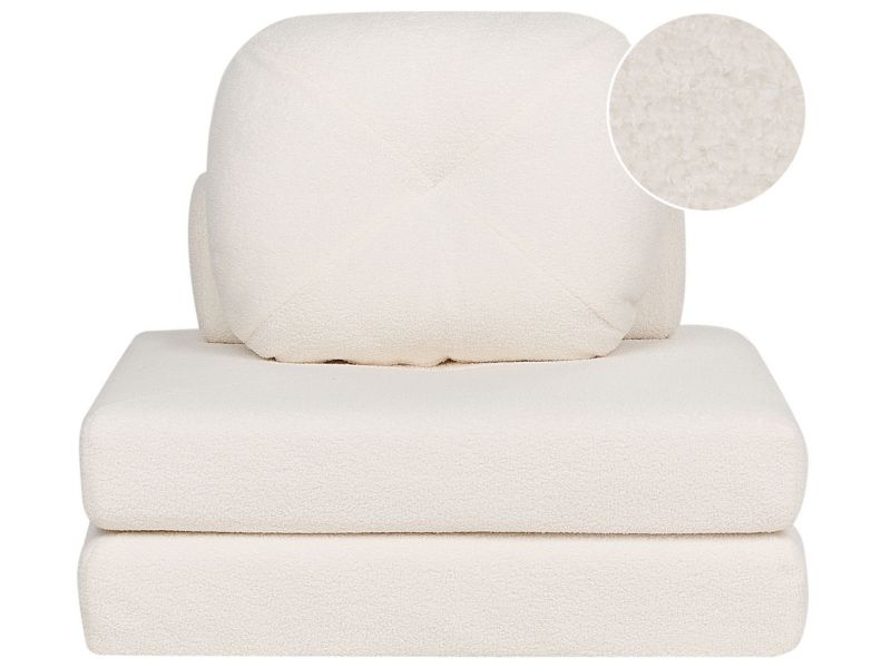 Sofa rozkładana Olden Biały Boucle 1 szt.