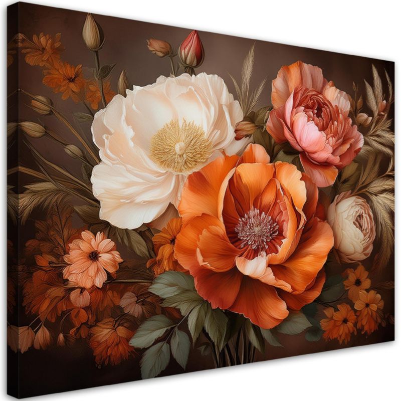 Obraz do salonu sypialni Feeby Botanika Kwiaty Vintage 120x80 cm 1szt