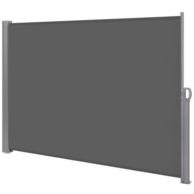 Markiza boczna tarasowa Springos 300x200 cm roleta na balkon przesuwana osłona grafitowa 1 szt.
