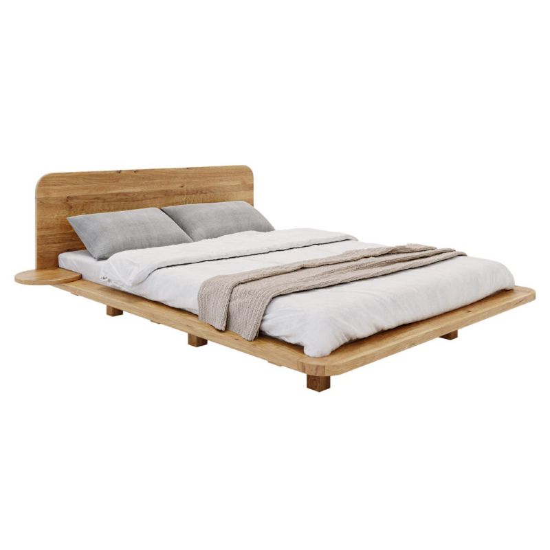 Łóżko lewitujące dębowe JAPANDIC 180x200 lakier naturalny 1 szt.