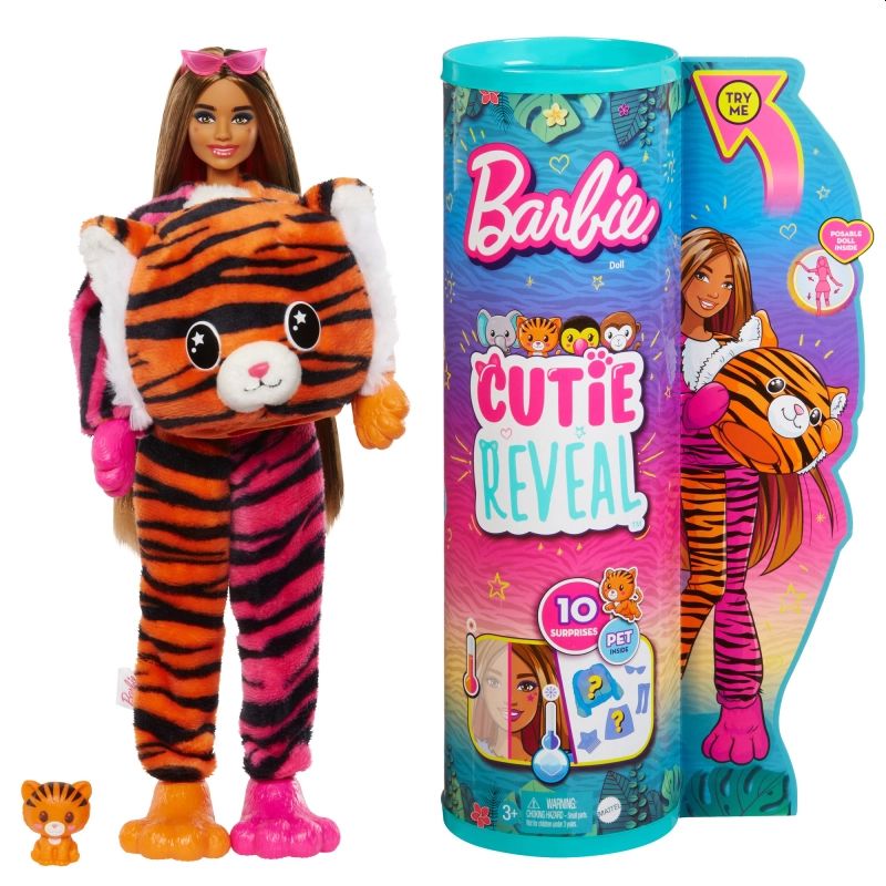Barbie Cutie Reveal Tygrys Seria Dżungla HKP99 (asst. HKP97)