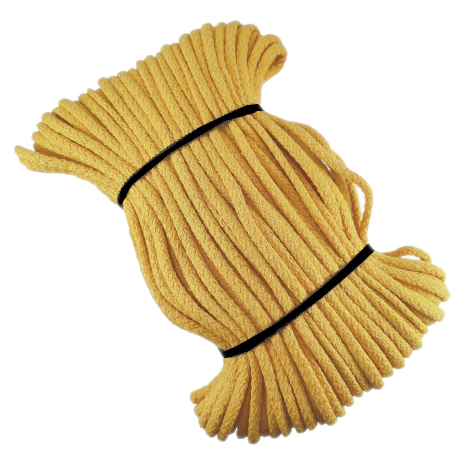 Sznurek fi 5mm Ariadna kol. 1605 żółty 50mb