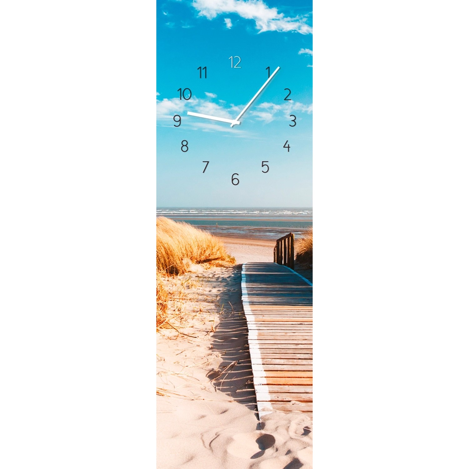 Styler Zegar Glass Clock Sunny 20x60 cm