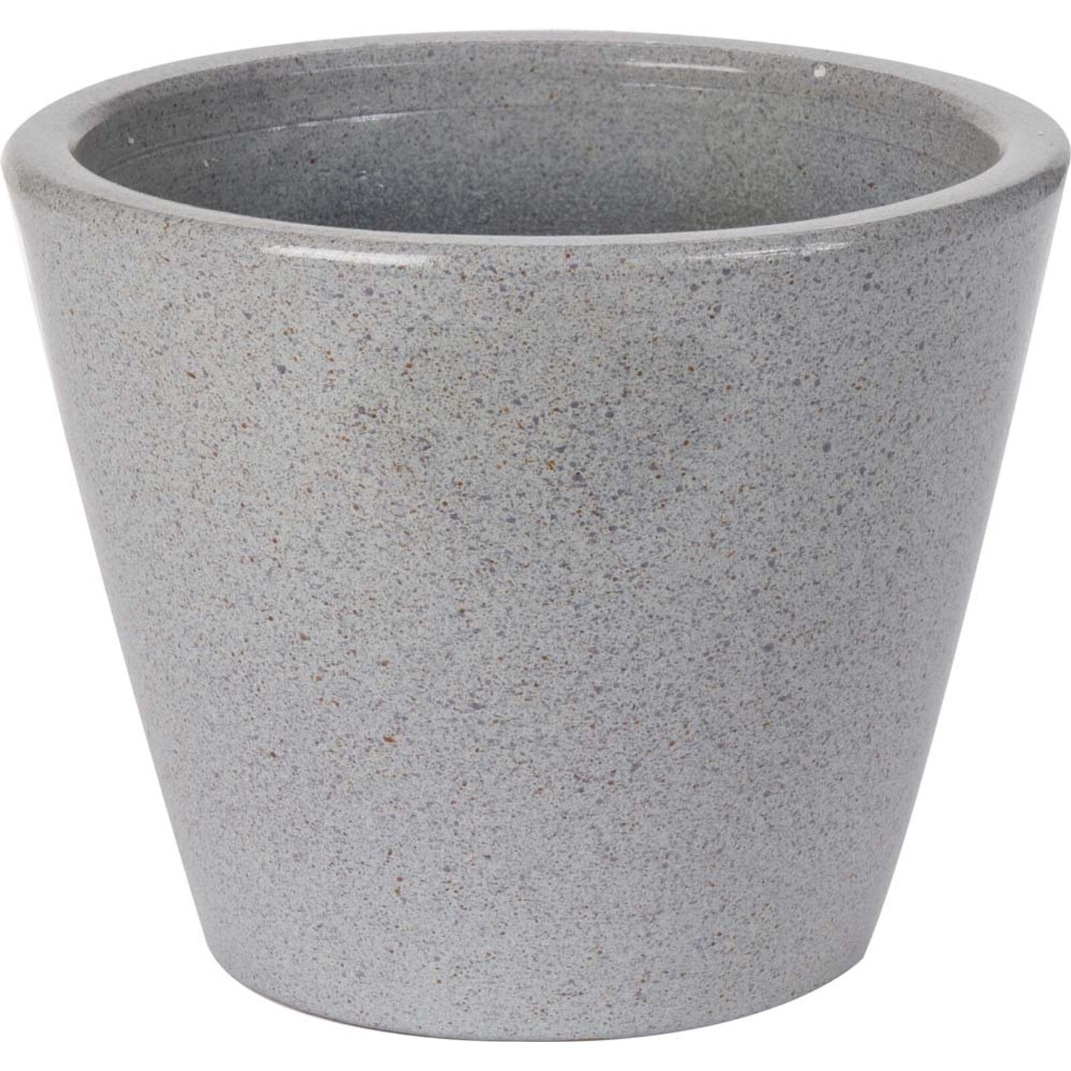Doniczka ceramiczna szara L