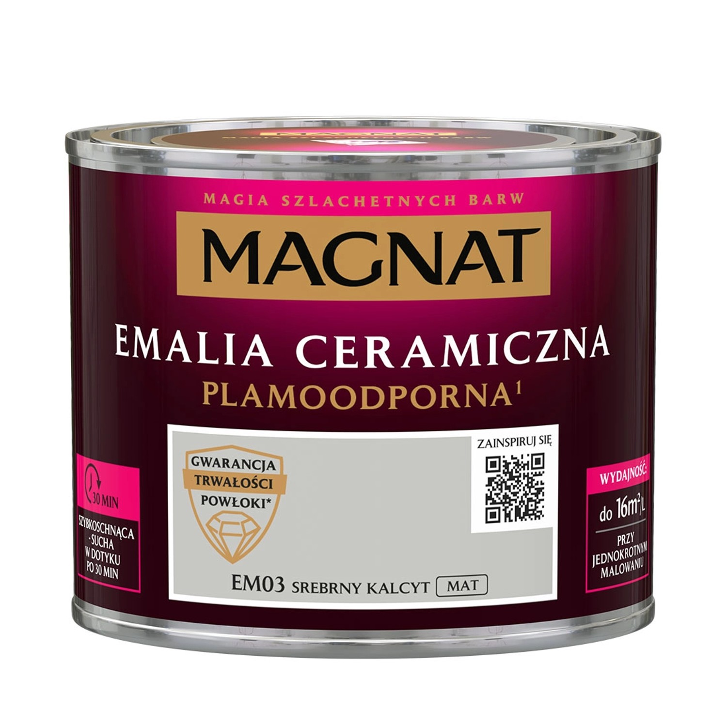 Magnat Emalia Ceramiczna srebrny kalcyt mat 0,5L