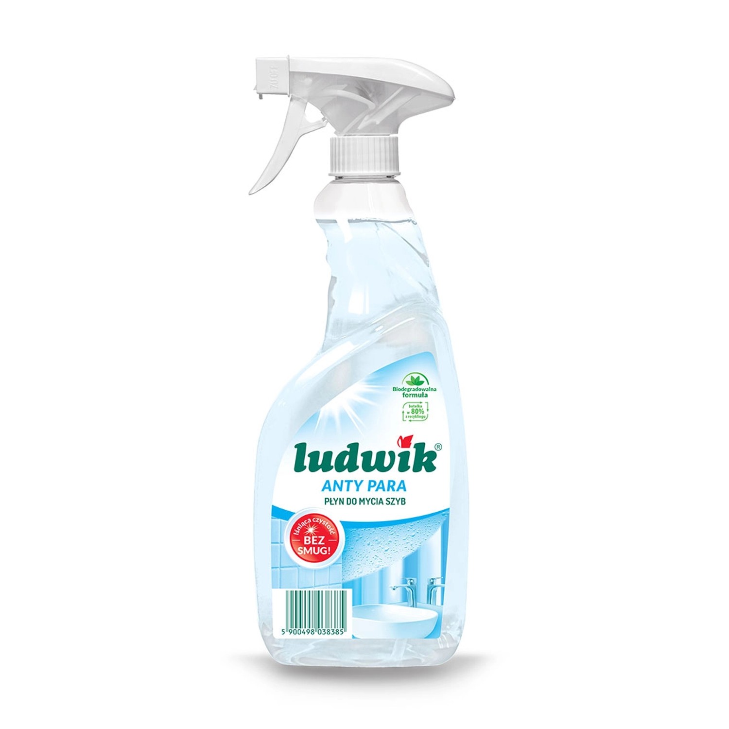 Ludwik Płyn do mycia szyb i luster z funkcją anty para 600 ml