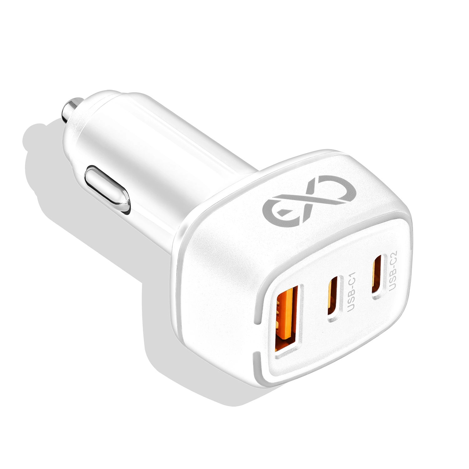 Ładowarka samochodowa eXc Light 75W biała