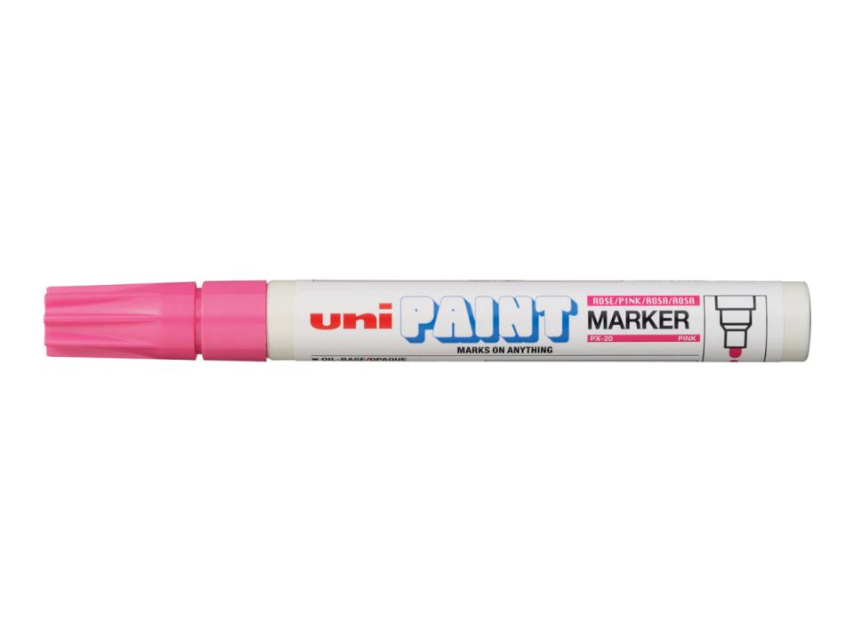 Marker olejowy Uni PX-20, okrągła, 2.2-2.8mm, różowy