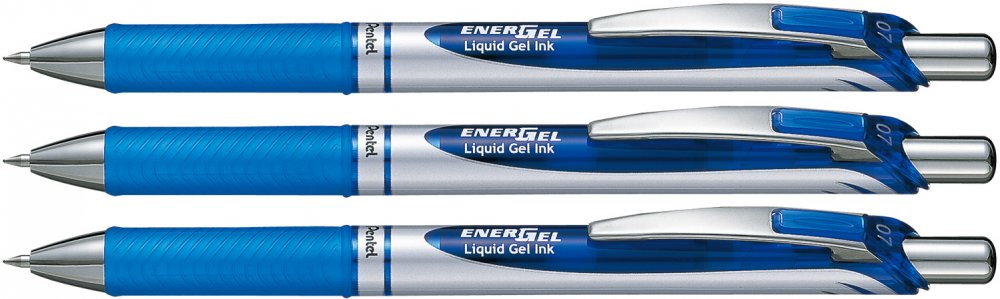 3x Pióro kulkowe automatyczne Pentel Energel BL-77, 0.7mm, niebieski