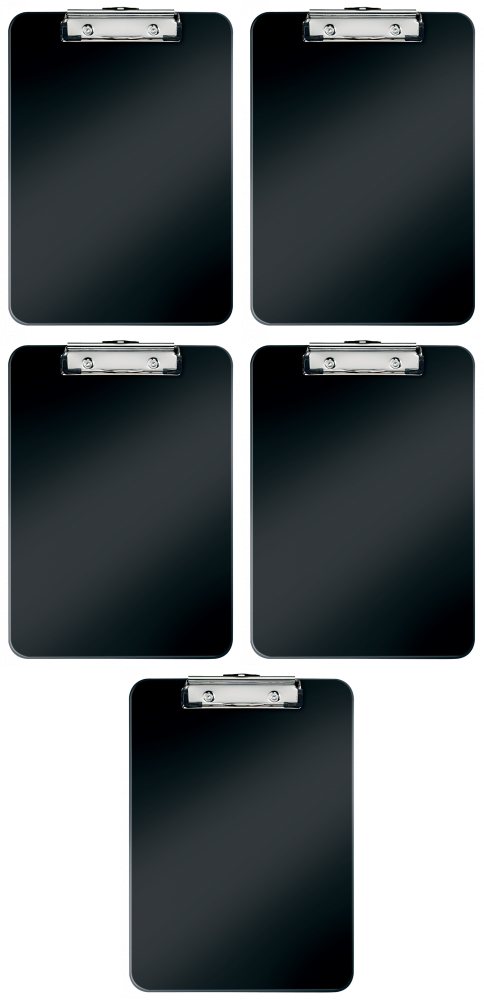 5x Clipboard Leitz Wow, A4, czarny