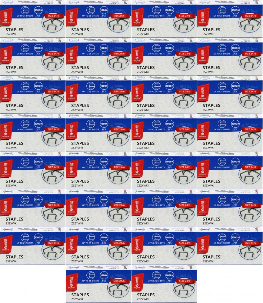 100x Zszywki MemoBe, 24/6, 1000 sztuk, srebrny