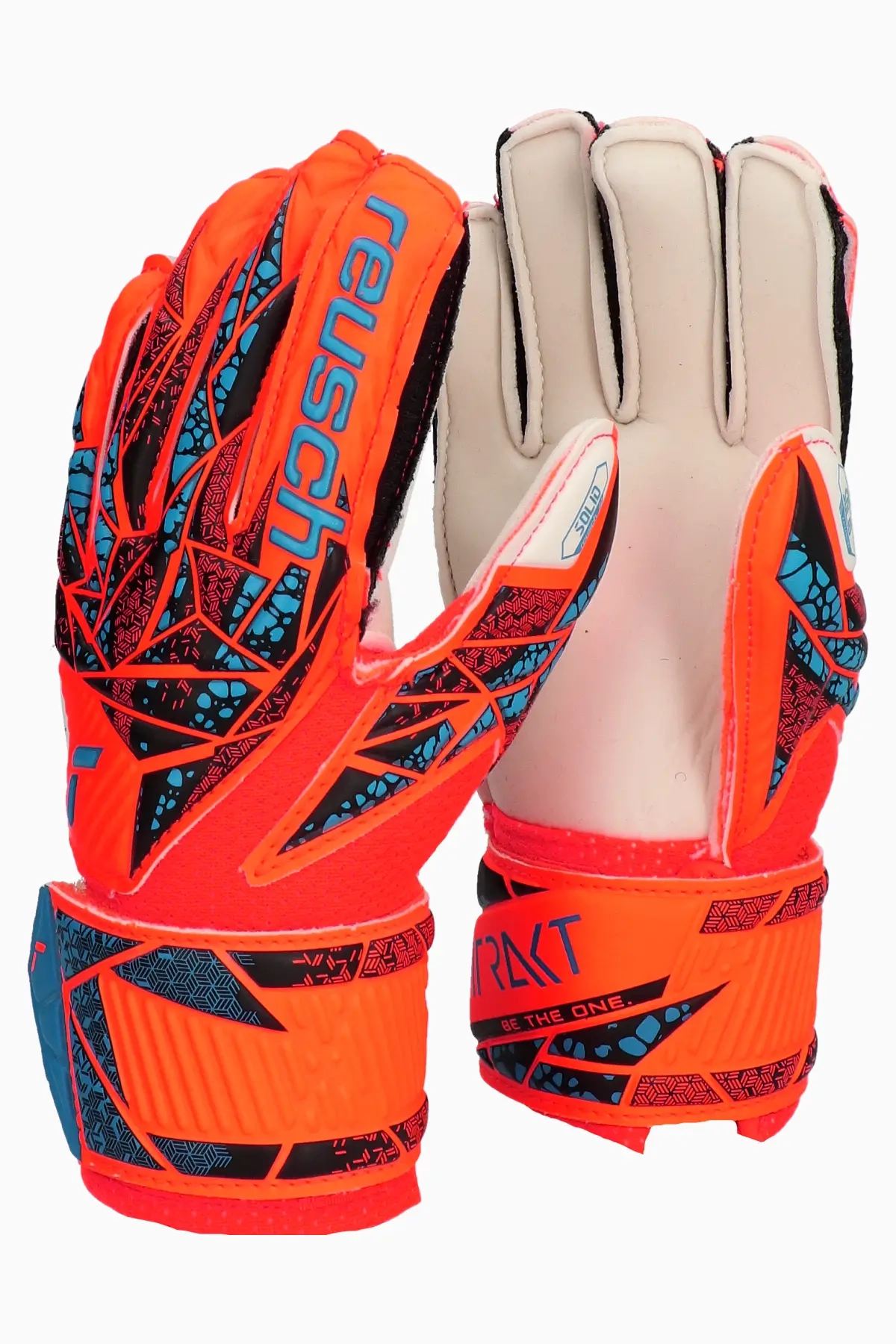 Rękawice Reusch Attrakt Solid Finger Support Junior - Czerwony