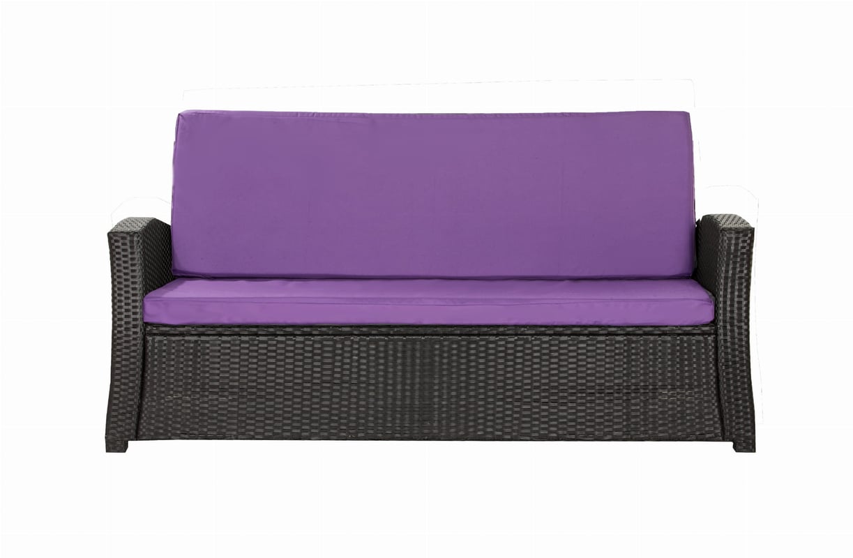 Wygodne poduszki na sofę rattanową 180x60x50cm Fioletowa poduszki na meble zdejemowany pokrowiec Zestaw poduszek na meble ogrodowe technorattan