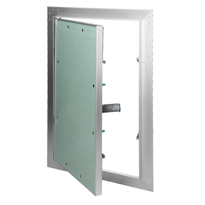 ECD Germany klapainspekcyjna 250x400 mm płyta gipsowo-kartonowa 12,5 mm rama aluminiowa wkładka GK do pomieszczeń wilgotnych klapa konserwacyjna