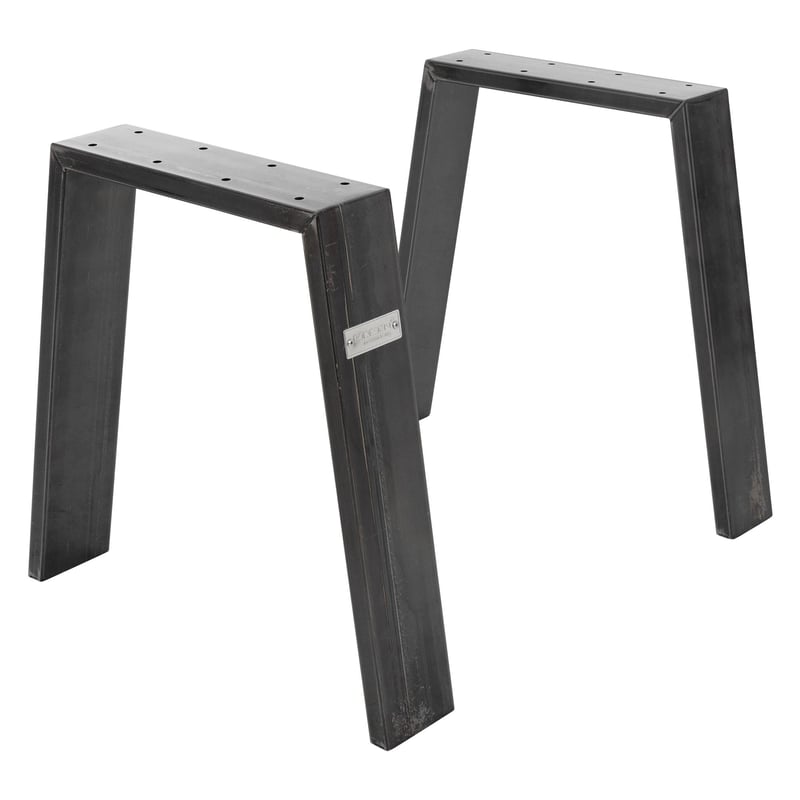 ML-Design zestaw 2 nóg stolowych loft 44x42 cm metalowe industrialne U-kształtne profil 8x2 cm metalowy stelaż wzornictwo przemysłowe podstawa mebli
