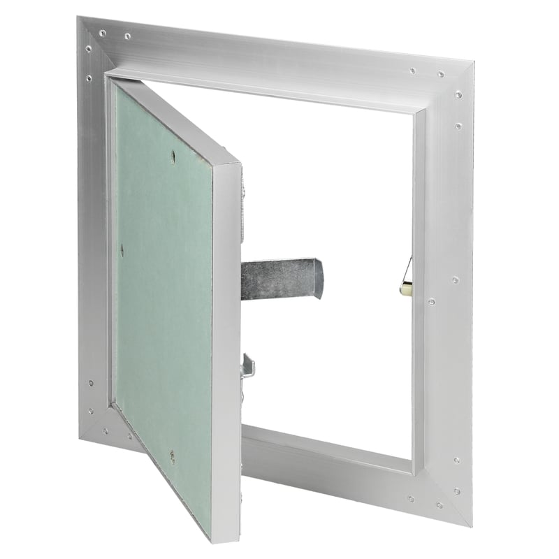 ECD Germany klapainspekcyjna 200x200 mm płyta gipsowo-kartonowa 12,5 mm rama aluminiowa wkładka GK do pomieszczeń wilgotnych klapa konserwacyjna