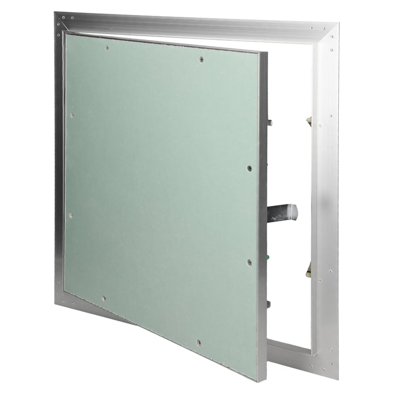 ECD Germany klapainspekcyjna 300x300 mm płyta gipsowo-kartonowa 12,5 mm rama aluminiowa wkładka GK do pomieszczeń wilgotnych klapa konserwacyjna