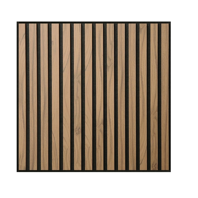 4 panele ścienne RAVIK orzech MDF listwy - 60 x 60 cm - 1,44 m² - ARTENS