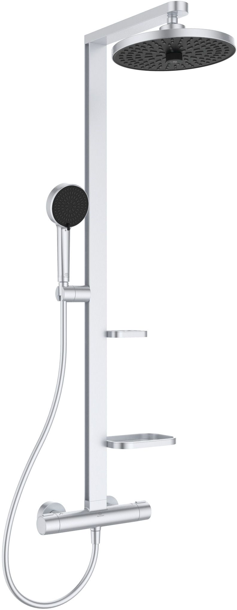 Ideal Standard Alu+ zestaw prysznicowy ścienny termostatyczny z deszczownicą chrom BD583SI - Wysyłka w 24h