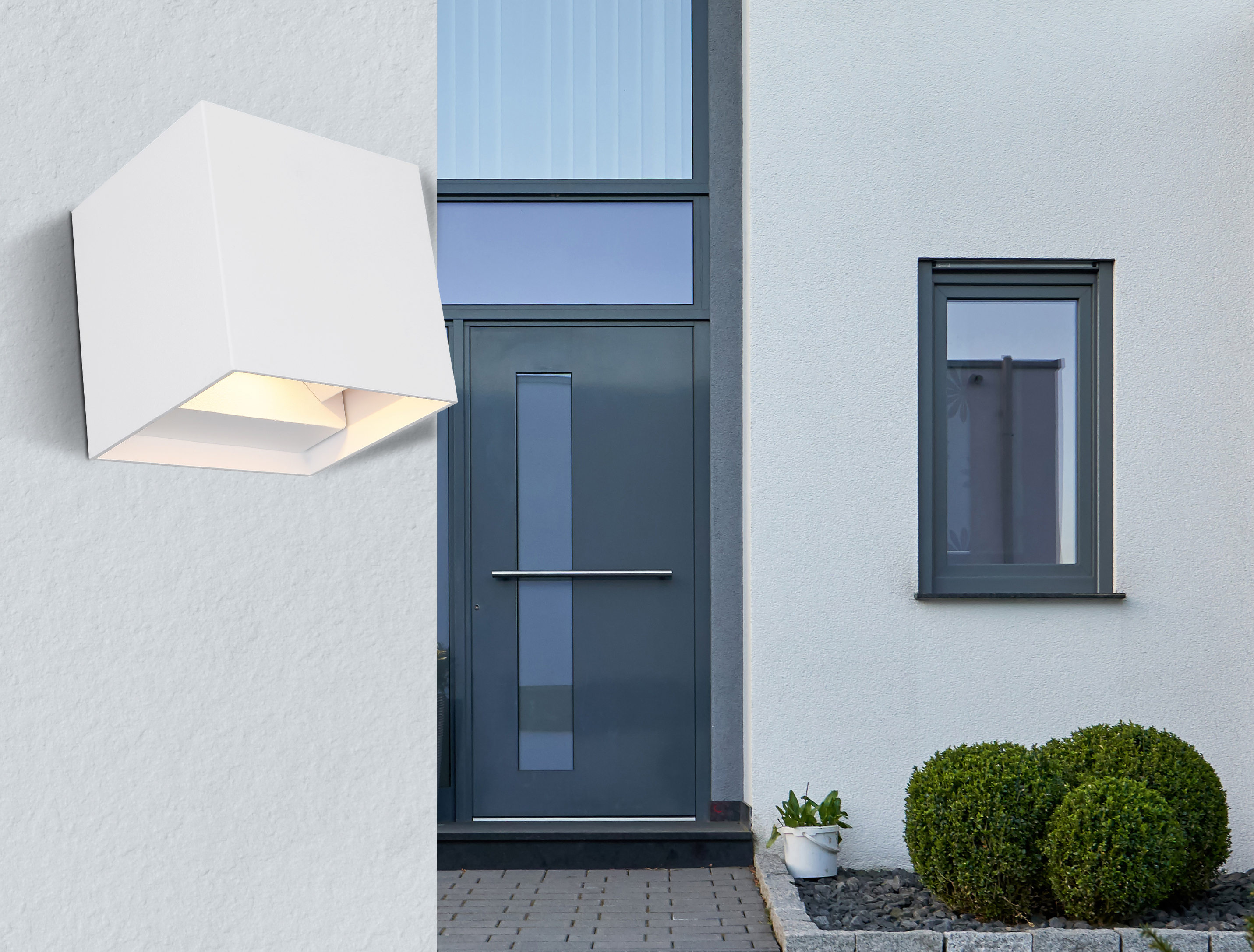 Globo Lighting Veronika kinkiet zewnętrzny 1x3W biały 34168WS