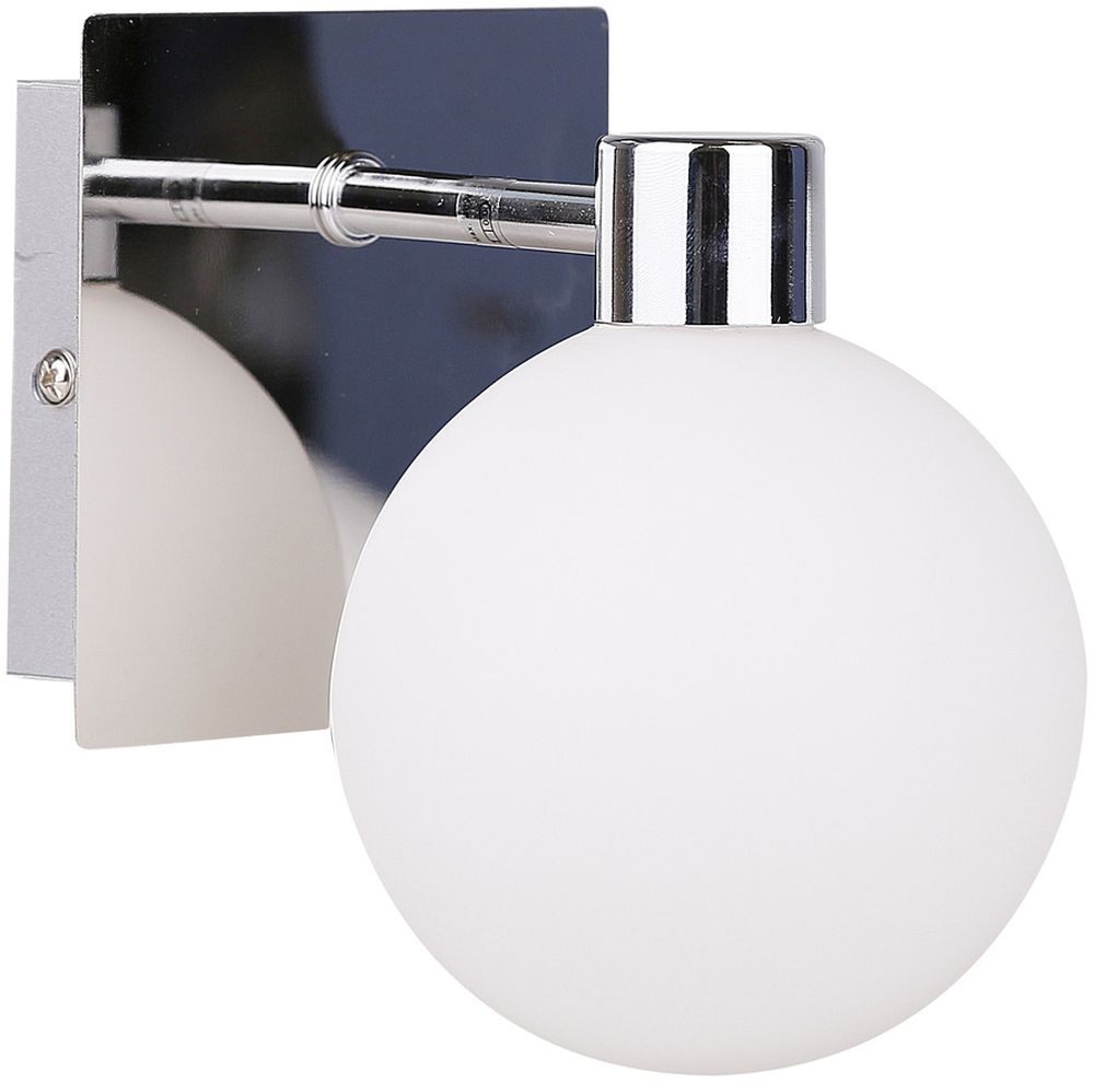 Candellux Oden kinkiet 1x40W chrom/biały 21-01436