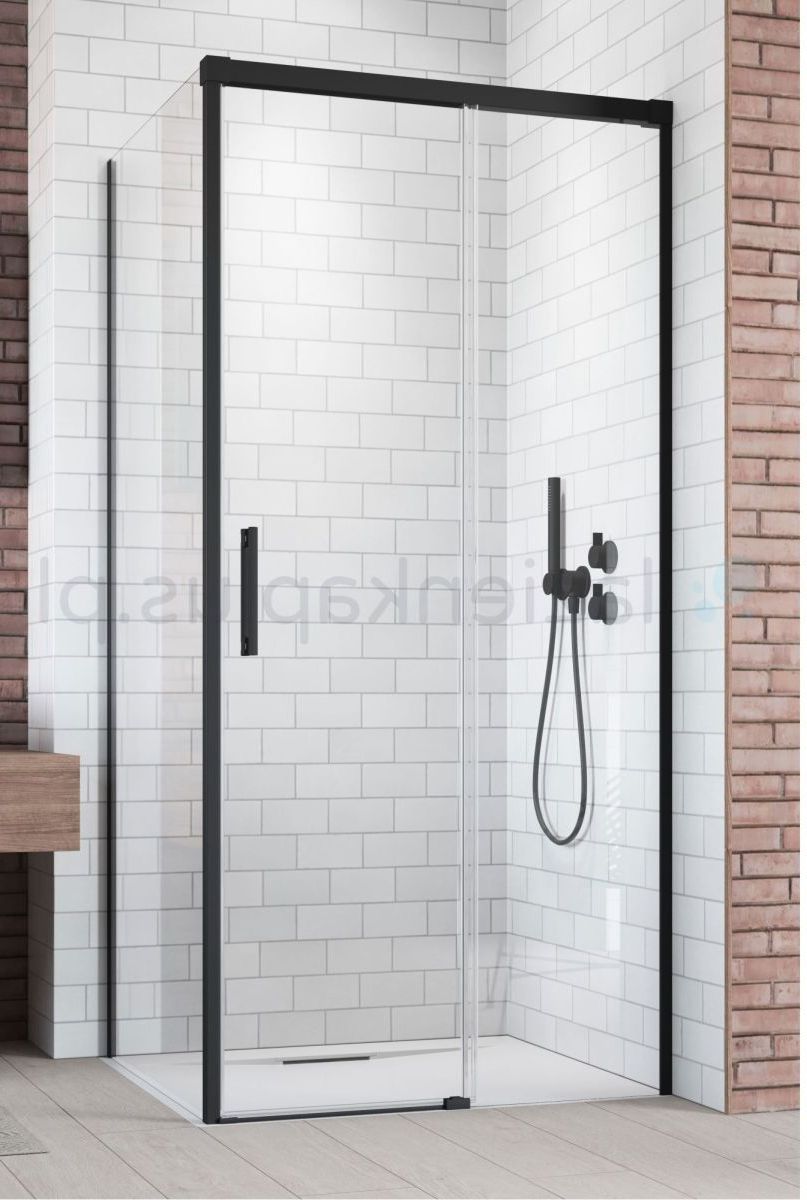 Radaway Idea Black KDJ ścianka prysznicowa 120 cm boczna lewa czarny mat/szkło przezroczyste 387054-54-01L