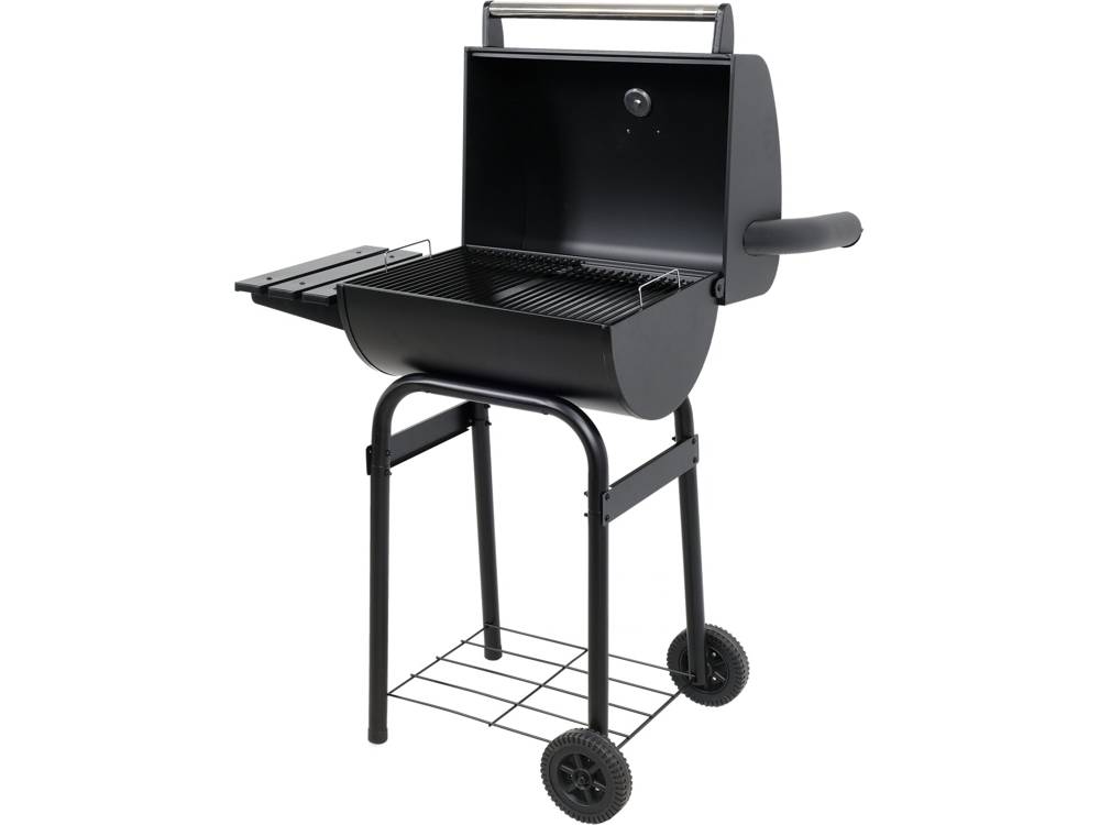 Grill ogrodowy z pokrywą, ruszt węglowy, 2 półki | 99902