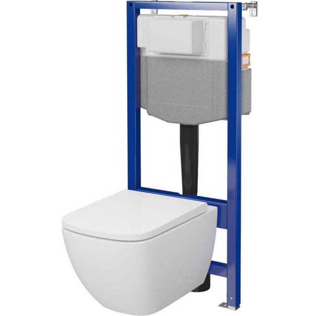 CERSANIT Zestaw podtynkowy AQUA 50 mechaniczny, miska ZEN PRO SQ, des