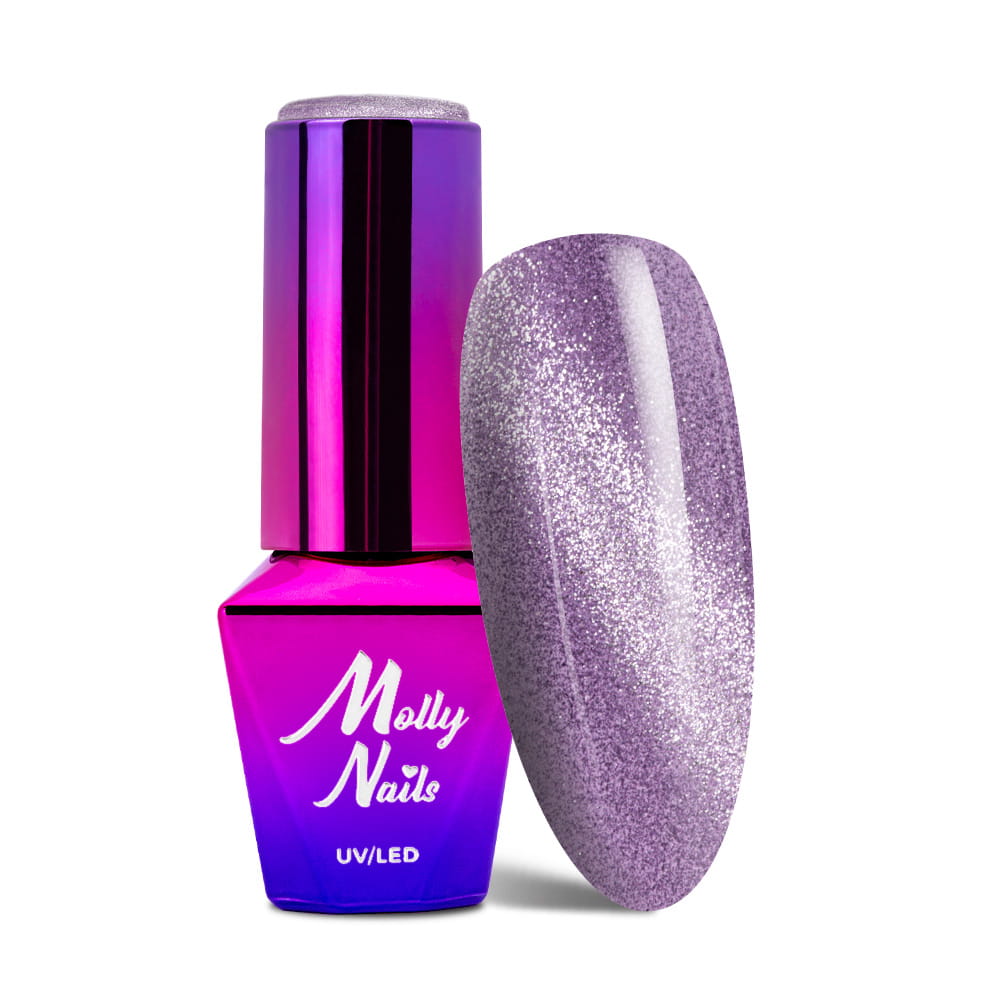 Lakier hybrydowy Molly Nails Cat Eye Womanity Miss Violet 8g Nr 442