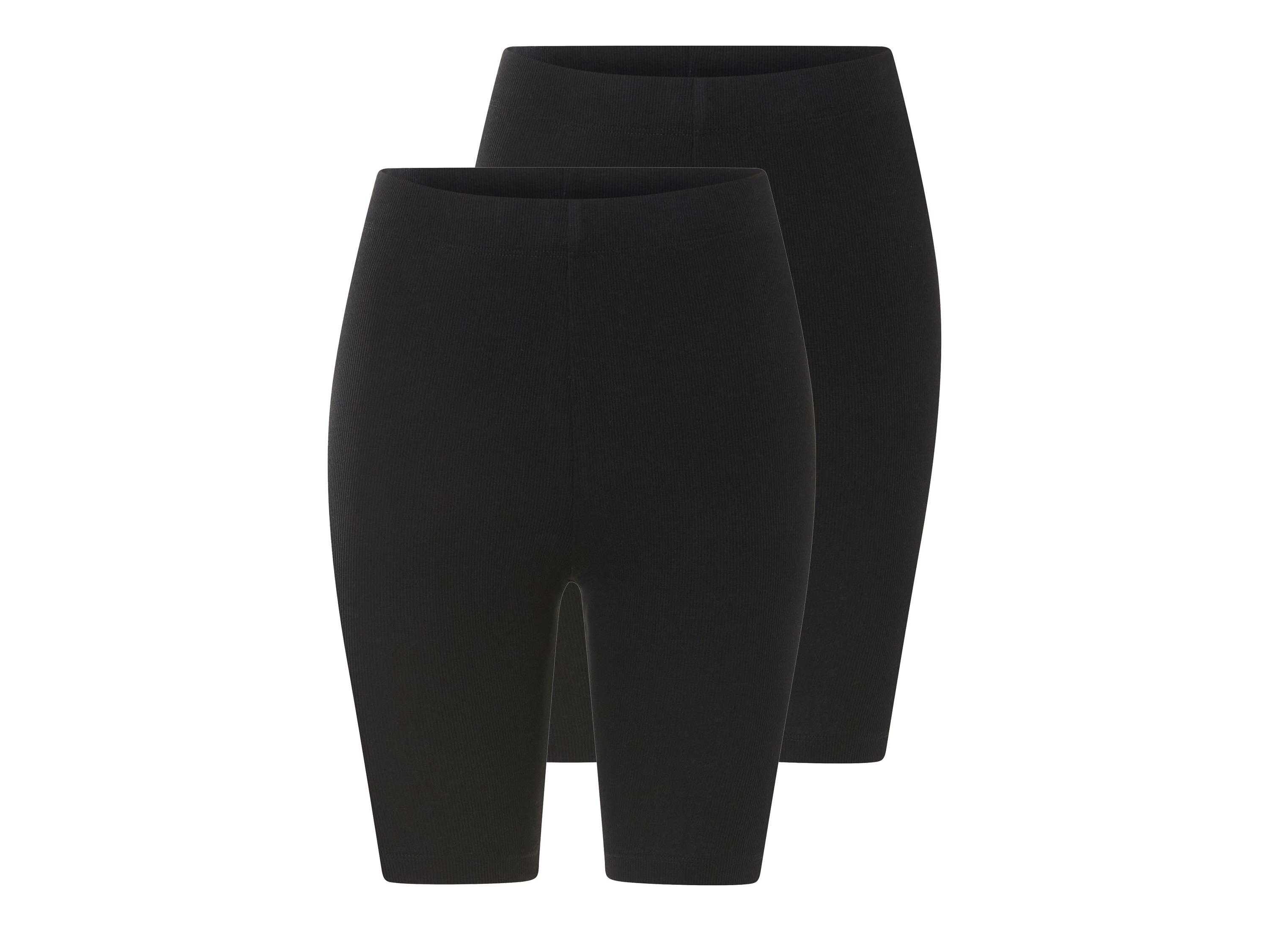 esmara Damskie legginsy rowerowe, 2 sztuki, prążkowane XS 32/34