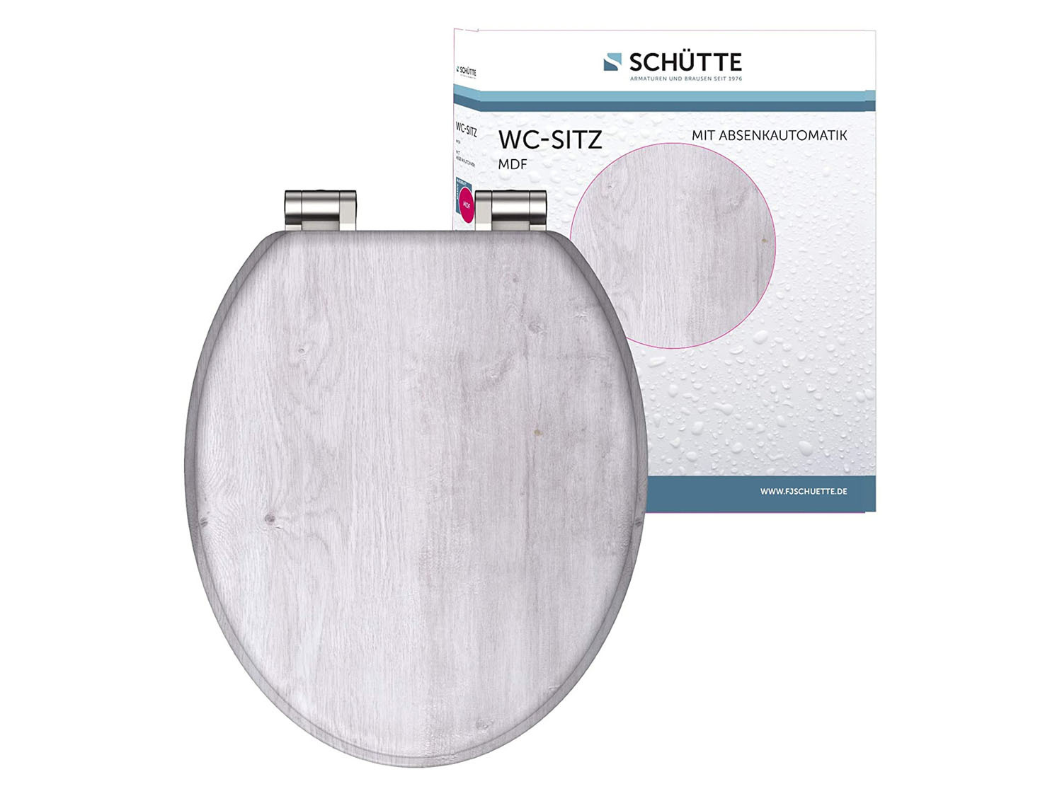 Schütte Deska sedesowa MDF z funkcją cichego opadania Imitacja jasnego drewna