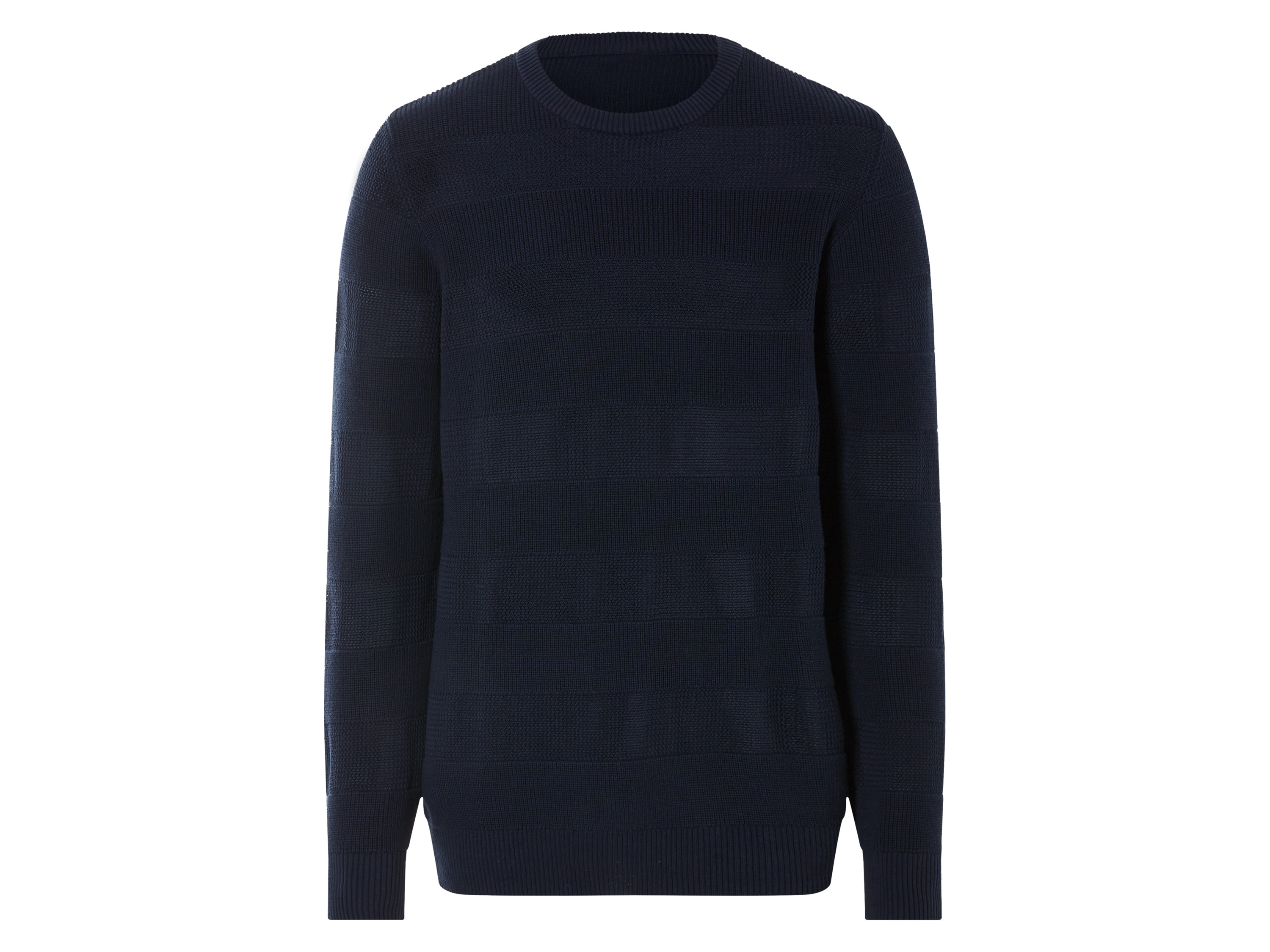 Livergy Sweter dzianinowy męski z bawełny Granatowy, XL 56/58