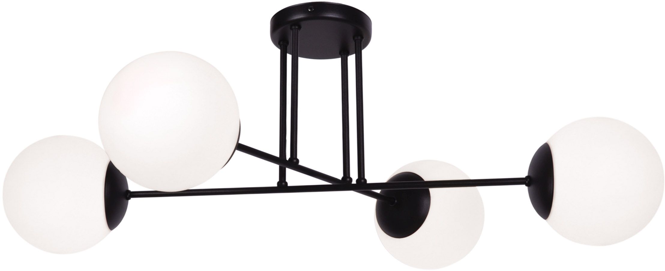 Darmowa Dostawa - Lampa podsufitowa 4x40 W biała-czarna Kaja Savoy K4924