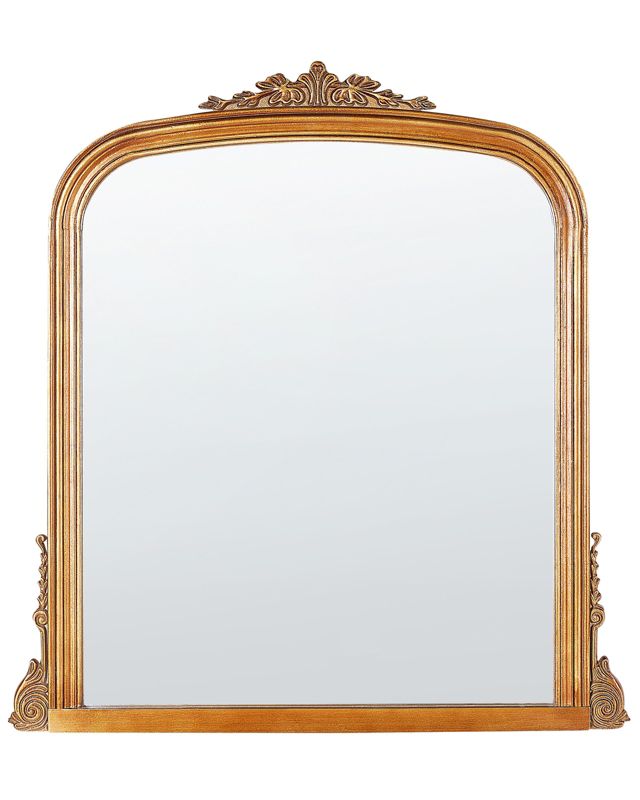 Lustro ścienne Sussey 75 cm 78 cm Metal Złoty 1 szt.
