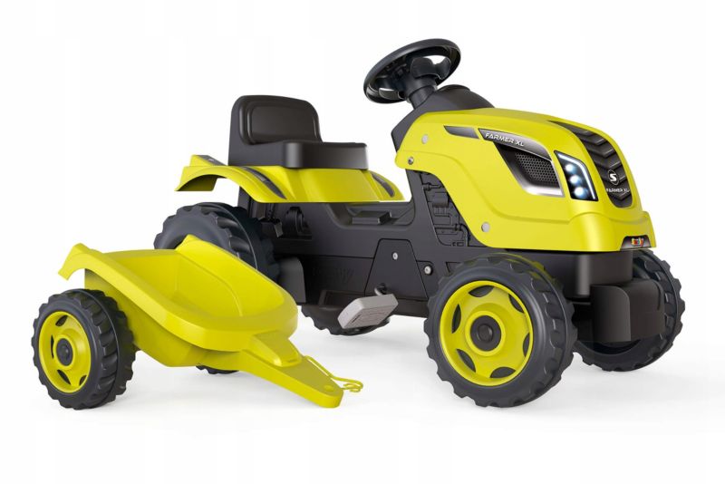 Traktor Smoby na Pedały Zabawka dla Dzieci z Przyczepą Przyczepa XL zielony 1 szt