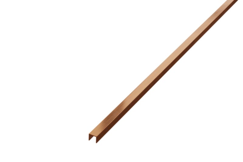 Profil metalowy rektyfikowany U Lambro miedziany matowy 1cm x 270cm 1 szt.