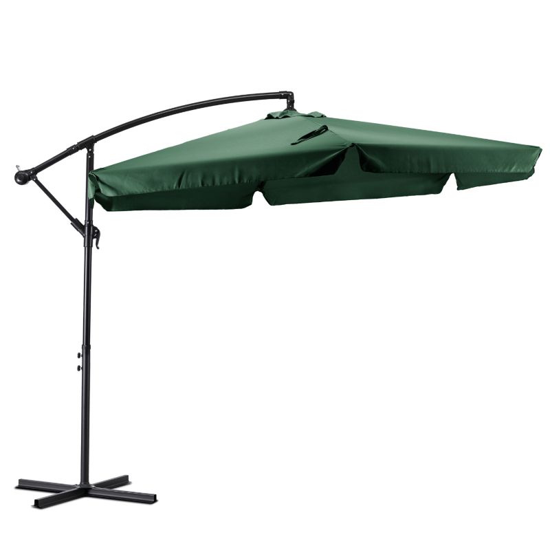 Parasol Ogrodowy Akron Mebel Elite Duży Składany z Pokrowcem Zielony 1 szt